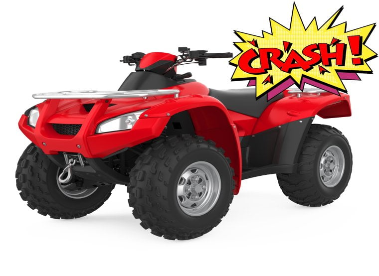 Generic illustration of an ATV crash.