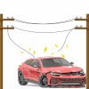 Generic car crash/MVA involving utility poles and/or wires illustration.