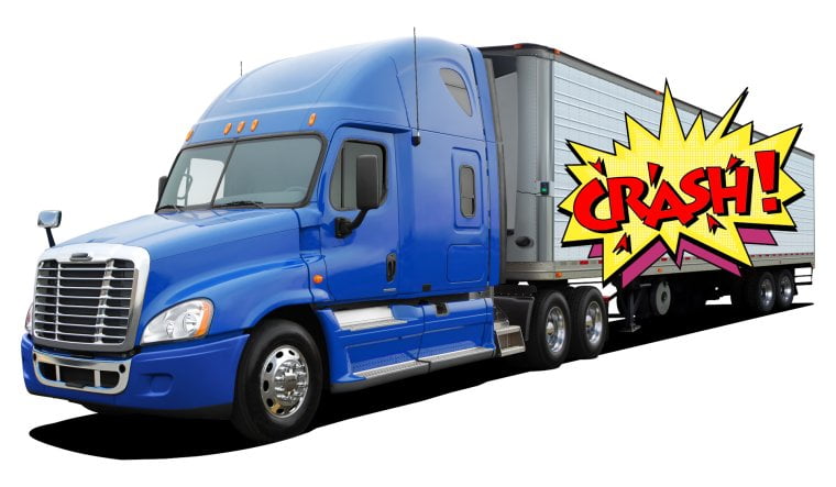 Generic tractor trailer crash/MVA illustration.